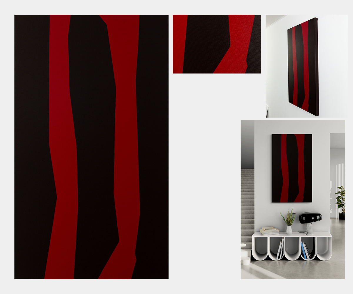 Painting: abstract stripes minimalism KH#245